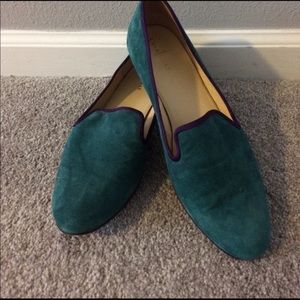Cole Haan Green Suede Loafers